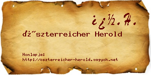 Öszterreicher Herold névjegykártya